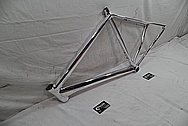 Aluminum Bicycycle Frame AFTER Chrome-Like Metal Polishing - Aluminum Polishing