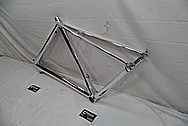 Aluminum Bicycycle Frame AFTER Chrome-Like Metal Polishing - Aluminum Polishing