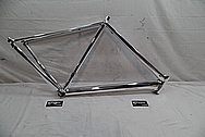 Aluminum Bicycycle Frame AFTER Chrome-Like Metal Polishing - Aluminum Polishing