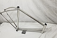 Steel Bicycycle Frame AFTER Chrome-Like Metal Polishing - Steel Polishing