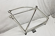 Steel Bicycycle Frame AFTER Chrome-Like Metal Polishing - Steel Polishing