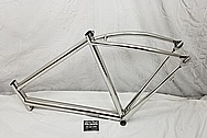 Steel Bicycycle Frame AFTER Chrome-Like Metal Polishing - Steel Polishing