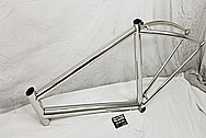 Steel Bicycycle Frame AFTER Chrome-Like Metal Polishing - Steel Polishing