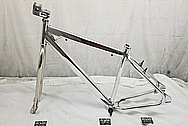 Aluminum Bicycycle Frame AFTER Chrome-Like Metal Polishing - Aluminum Polishing