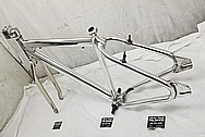 Steel Bicycycle Frame AFTER Chrome-Like Metal Polishing - Steel Polishing