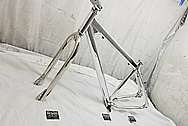 Steel Bicycycle Frame AFTER Chrome-Like Metal Polishing - Steel Polishing