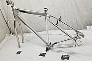 Steel Bicycycle Frame AFTER Chrome-Like Metal Polishing - Steel Polishing