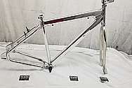 Steel Bicycycle Frame AFTER Chrome-Like Metal Polishing - Steel Polishing