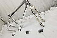 Steel Bicycycle Frame AFTER Chrome-Like Metal Polishing - Steel Polishing