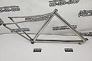 Titanium Bicycle Frame AFTER Chrome-Like Metal Polishing and Buffing Services / Restoration Services - Titanium Polishing - Bicycle Polishing 