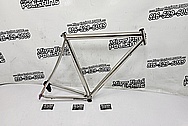 Lynskey Titanium Bicycle Frame AFTER Chrome-Like Metal Polishing and Buffing Services / Restoration Services - Titanium Polishing - Bicycle Polishing