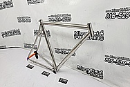 Titanium Bicycle Frame AFTER Chrome-Like Metal Polishing and Buffing Services / Restoration Services - Titanium Polishing - Bicycle Polishing 