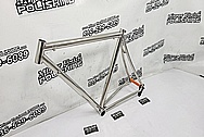 Titanium Bicycle Frame AFTER Chrome-Like Metal Polishing and Buffing Services / Restoration Services - Titanium Polishing - Bicycle Polishing 