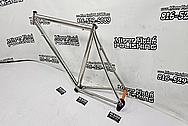Titanium Bicycle Frame AFTER Chrome-Like Metal Polishing and Buffing Services / Restoration Services - Titanium Polishing - Bicycle Polishing 