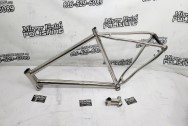 Titanium Road Bicycle Frame AFTER Chrome-Like Metal Polishing - Aluminum Polishing - Titanium Polishing Services - Bicycle Polishing Service