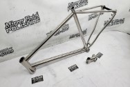 Titanium Road Bicycle Frame AFTER Chrome-Like Metal Polishing - Aluminum Polishing - Titanium Polishing Services - Bicycle Polishing Service