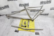 Titanium Custom Bicycle Frame, Stem, Cranks and Handlebar AFTER Chrome-Like Metal Polishing - Aluminum Polishing - Titanium Polishing Services - Bicycle Polishing Service 