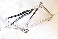 Titanium Litespeed Bicycle Frame AFTER Chrome-Like Metal Polishing and Buffing Services