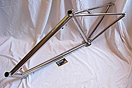 Titanium Metal Bicycle Frame AFTER Chrome-Like Metal Polishing and Buffing Services