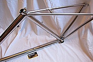 Titanium Metal Bicycle Frame AFTER Chrome-Like Metal Polishing and Buffing Services