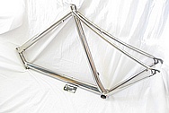 1999 Litespeed Ultimate 60 cm Titanium Bicycle Frame AFTER Chrome-Like Metal Polishing and Buffing Services