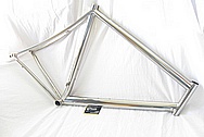 1999 Litespeed Ultimate 60 cm Titanium Bicycle Frame AFTER Chrome-Like Metal Polishing and Buffing Services