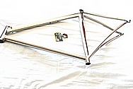 Litespeed Titanium Bicycle Frame AFTER Chrome-Like Metal Polishing and Buffing Services