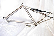 Titanium Litespeed Bicycle Frame BEFORE Chrome-Like Metal Polishing and Buffing Services