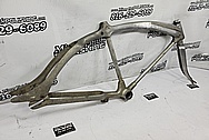 1932 Aluminum Vintage Bicycle Frame BEFORE Chrome-Like Metal Polishing and Buffing Services / Restoration Services - Aluminum Polishing - Bicycle Polishing - WITH GOUGES & NOSTALGIA LEFT IN 