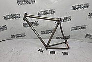 Lynskey Titanium Bicycle Frame BEFORE Chrome-Like Metal Polishing and Buffing Services / Restoration Services - Titanium Polishing - Bicycle Polishing