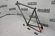 Lynskey Titanium Bicycle Frame BEFORE Chrome-Like Metal Polishing and Buffing Services / Restoration Services - Titanium Polishing - Bicycle Polishing