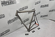 Lynskey Titanium Bicycle Frame BEFORE Chrome-Like Metal Polishing and Buffing Services / Restoration Services - Titanium Polishing - Bicycle Polishing