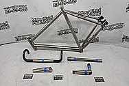 Titanium Bicycle Frame, Titanium Bicycle Parts and Aluminum Bicycle Parts BEFORE Chrome-Like Metal Polishing and Buffing Services / Restoration Services - Titanium Polishing - Aluminum Polishing - Bicycle Polishing