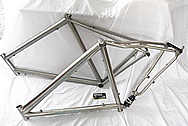Titanium Metal Bicycle Frame BEFORE Chrome-Like Metal Polishing and Buffing Services