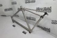 Titanium Road Bicycle Frame BEFORE Chrome-Like Metal Polishing - Aluminum Polishing - Titanium Polishing Services - Bicycle Polishing Service