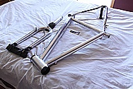 Titanium Bicycle Frame / Front Fork BEFORE Chrome-Like Metal Polishing and Buffing Services and Restoration Services 