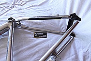 Titanium Bicycle Frame / Front Fork BEFORE Chrome-Like Metal Polishing and Buffing Services and Restoration Services 