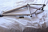 Titanium Bicycle Frame / Front Fork BEFORE Chrome-Like Metal Polishing and Buffing Services and Restoration Services 