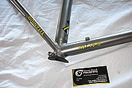 6 AL/4V Titanium Bicycle Frame BEFORE Chrome-Like Metal Polishing and Buffing Services and Restoration Services