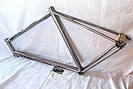 Lynskey Helix Titanium Bicycle Frame BEFORE Chrome-Like Metal Polishing and Buffing Services and Restoration Services