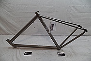 Titanium Seven Cycle Bicycle Frame BEFORE Chrome-Like Metal Polishing and Buffing Services / Restoration Services 