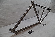 Titanium Seven Cycle Bicycle Frame BEFORE Chrome-Like Metal Polishing and Buffing Services / Restoration Services 