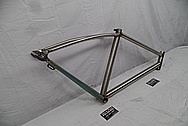 Steel Bicycycle Frame BEFORE Chrome-Like Metal Polishing - Steel Polishing
