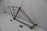 Steel Bicycycle Frame BEFORE Chrome-Like Metal Polishing - Steel Polishing