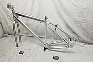 Aluminum Bicycycle Frame BEFORE Chrome-Like Metal Polishing - Aluminum Polishing