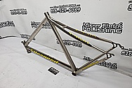 Titanium Bicycle Frame BEFORE Chrome-Like Metal Polishing and Buffing Services - Titanium Polishing Services