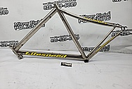 Titanium Bicycle Frame BEFORE Chrome-Like Metal Polishing and Buffing Services - Titanium Polishing Services