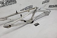 Titanium Bicycle Frame BEFORE Chrome-Like Metal Polishing and Buffing Services - Titanium Polishing Services