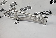 Titanium Bicycle Frame BEFORE Chrome-Like Metal Polishing and Buffing Services - Titanium Polishing Services