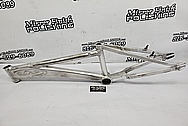 Titanium Bicycle Frame BEFORE Chrome-Like Metal Polishing and Buffing Services - Titanium Polishing Services